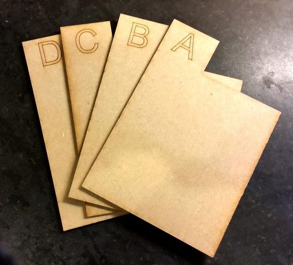 Wooden CD Dividers Whole Alphabet Organiser Storage
