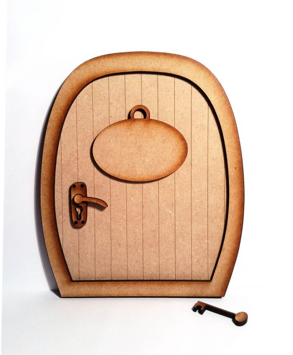 Large Fairy Door 3D Elf Wooden Laser Cut Fairies Pixies Handmade Key
