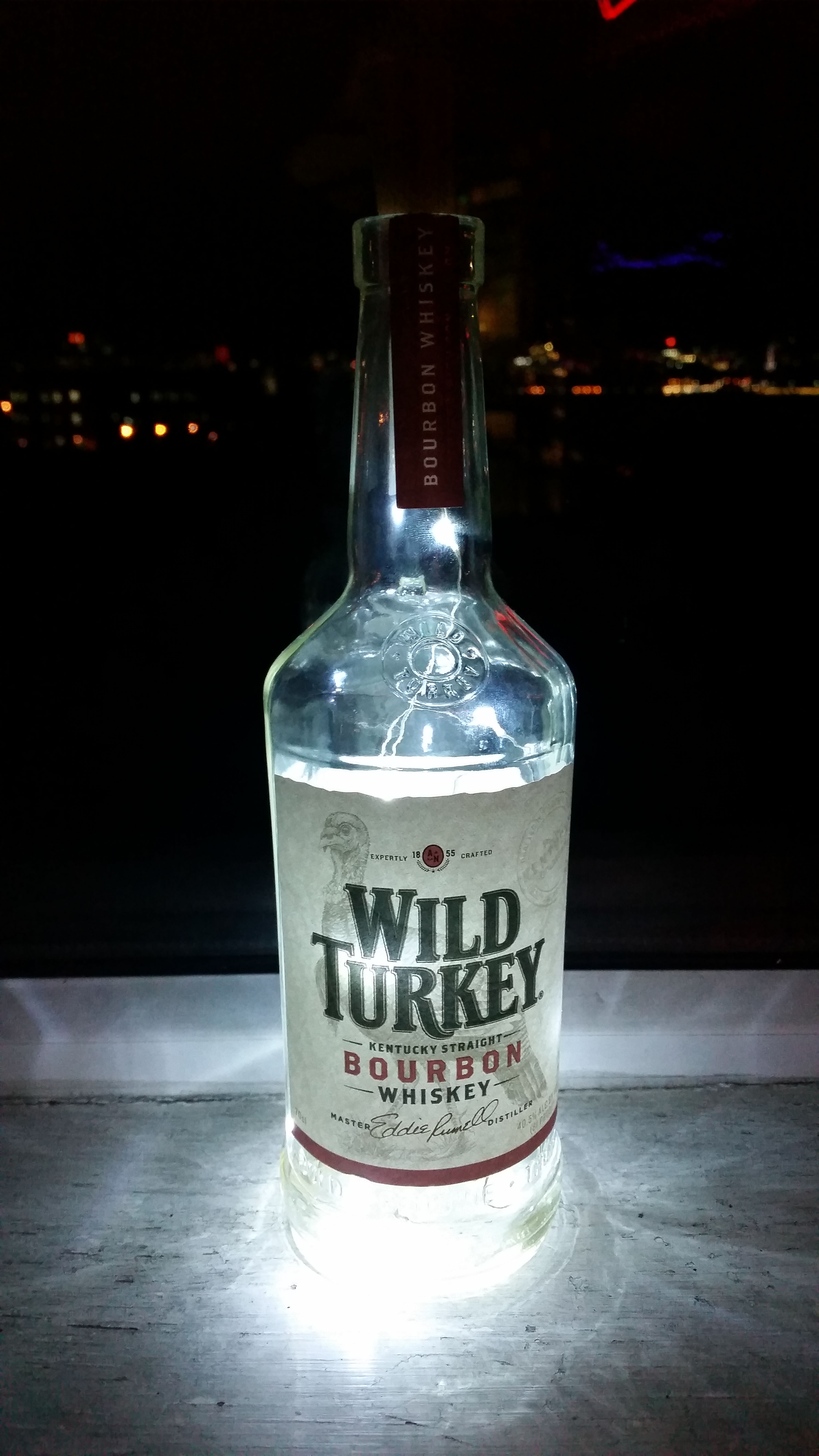 Wild Turkey Bourbon Bottle Light Illuminated gift Lamp
