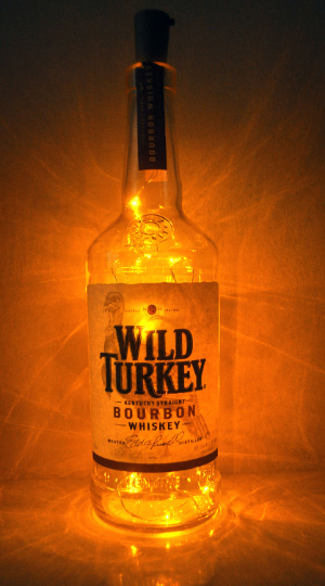 Wild Turkey Bourbon Bottle Light Illuminated gift Lamp