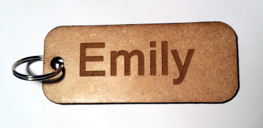Personalised Engraved Keyring Wood