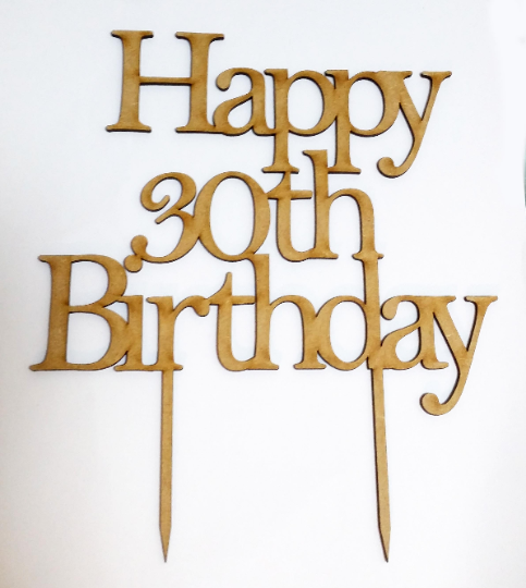 Personalised Happy Birthday Cake Topper Any age
