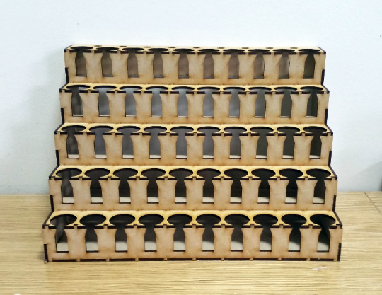 War game paint pot storage holder - tt combat - vallejo/warpaint size - 50 paint slots - Image 2