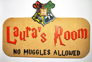 Personalised Harry Potter Theme Wooden Kids Bedroom Sign Childrens room ...