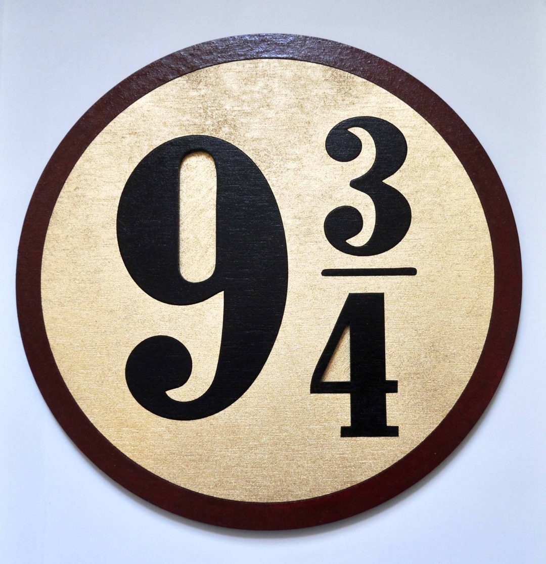 Harry Potter Inspired Platform 9 3/4 sign 3D cut out laser cut ...