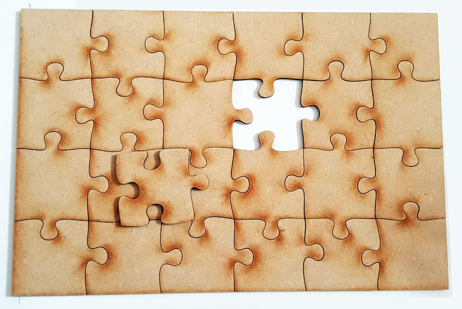 Plain Wood Jigsaw Puzzle Make your Own Laser Cut Blanks 20cm x 30cm