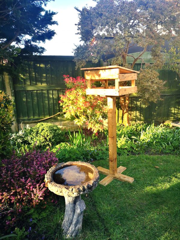 Handmade Bird Table Feeder upcycled Re-animated Pallet Wood Garden Unique Rustic - Image 3