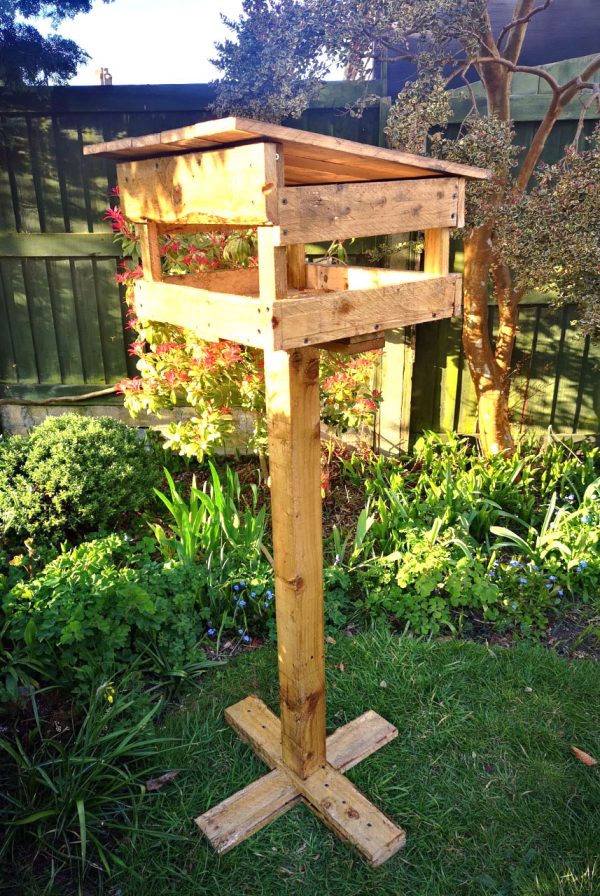 Handmade Bird Table Feeder upcycled Re-animated Pallet Wood Garden Unique Rustic - Image 7