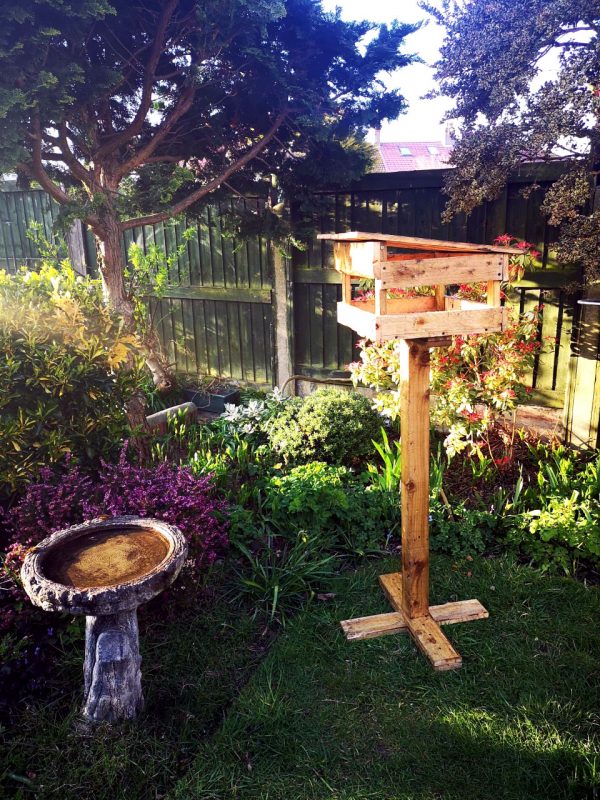Handmade Bird Table Feeder upcycled Re-animated Pallet Wood Garden Unique Rustic - Image 2