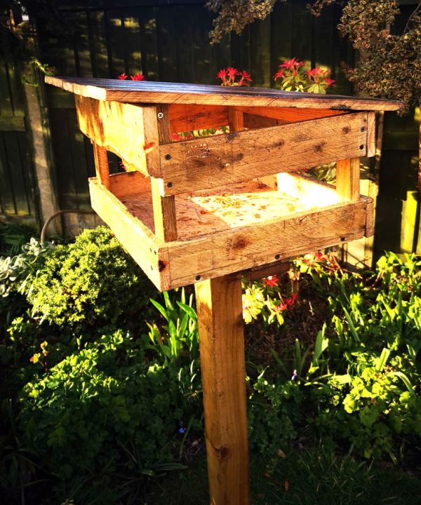 Handmade Bird Table Feeder upcycled Re-animated Pallet Wood Garden Unique Rustic - Image 5